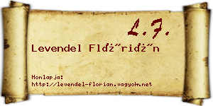 Levendel Flórián névjegykártya